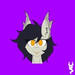 1:1 2021 black_hair colored curled_hair digital_drawing_(artwork) digital_media_(artwork) ear_fur equid equine eyeshadow feathers female feral fur grey_body hair headshot_portrait hoodie_(strayedanima) horse kazaquus long_hair looking_at_viewer makeup mammal markings mythological_creature mythological_equine mythology pegasus piercing portrait sassy simple_background smile smiling_at_viewer solo strayed_anima tongue tongue_out watermark wings yellow_eyes