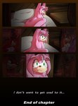 2020 absurd_res amy_rose anthro areola arms_above_head bodily_fluids breasts breech_loader bruised butt cleavage clothed clothing comic crying detailed_background dialogue duo echidna english_text eulipotyphlan female fur handwear hat headgear headwear hedgehog hi_res kidnapping knuckles_the_echidna male mammal monotreme nude purple_eyes sega sonic_the_hedgehog_(series) speech_bubble tears text toso