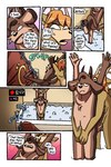 2:3 absurd_res anthro antlers ariel_(deerkid) bathtub black_nose bovid breaking brown_body brown_fur bubble_bath butt capri_(deerkid) caprine censored comic covering covering_crotch deer deerkid duo english_text female fur goat hair hi_res horn livestream male male/female mammal nude number open_mouth orange_hair recording sound_effects tan_body tan_fur teeth_showing text