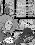 age_difference canid canine canis comic dominant dominant_female dominant_feral english_text female feral furfrou generation_6_pokemon greyscale hi_res human lysandre_(pokemon) male male/female mammal monochrome nintendo older_male pokemon pokemon_(species) pokemon_masters shiny_pokemon submissive submissive_human submissive_male suns_(artist) team_flare text