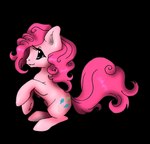 alpha_channel blue_eyes closed_smile cutie_mark equid equine eyelashes female feral friendship_is_magic glistening glistening_eyes hair hasbro horse mammal milk-jug mouth_closed my_little_pony pink_body pink_hair pink_tail pinkie_pie_(mlp) pony side_view smile solo tail