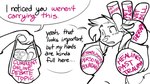 Rating: s
ID: 5579295
Date: 2025-05-17 17:09:56 -0400
Status: active
Score: 4
16:9 anthro backpack bag belt bodily_fluids dialogue duo english_text felid feline fur handbag holding_bag holding_object male mammal mostly_offscreen_character solo_focus speech_bubble sweat sweatdrop talking_to_another text widescreen zhivago_(artist) post #5579295