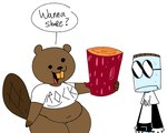 Rating: q
ID: 5180142
Date: 2024-11-13 18:05:40 -0500
Status: active
Score: 10
2024 anthro asking_another beaver beaver_tail belly biped black_nose bodily_fluids breasts brown_body brown_fur buckteeth clothing container dialogue duo eyewear female for_a_head fur hi_res holding_log holding_object humanoid itz_not_v jar jarhead_(itz_not_v) log male mammal mouth_closed navel object_head open_mouth open_smile rodent shirt simple_background simple_eyes slightly_chubby slightly_chubby_anthro slightly_chubby_female smile speech_bubble standing sunglasses sweat tail teeth text text_on_clothing text_on_shirt text_on_topwear thick_thighs tongue topwear white_background white_clothing white_shirt white_topwear wide_hipped_anthro wide_hipped_female wide_hips wood yellow_teeth post #5180142