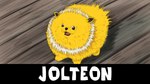 16:9 ambiguous_gender black_lips brown_eyes derp_eyes eeveelution ergomancy feral fluffy fur generation_1_pokemon hi_res jolteon lips nintendo open_mouth pokemon pokemon_(species) solo widescreen yellow_body yellow_fur