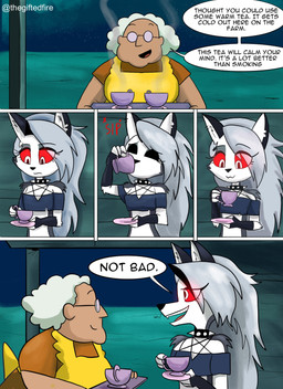 Rating: s
ID: 5674006
Date: 2025-06-28 18:58:39 -0400
Status: active
Score: 152
absurd_res anthro canid canid_demon canine cartoon_network clothed clothing collar comic container courage_the_cowardly_dog crossover cup demon dialogue duo english_text eyewear female glasses hellhound helluva_boss hi_res human loona_(helluva_boss) mammal muriel_bagge mythological_canine mythological_creature mythology open_mouth red_sclera smile speech_bubble spiked_collar spikes tea_cup text thegiftedfire post #5674006