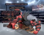 absurd_res anal anal_penetration anthro anthro_on_anthro anthro_penetrated anthro_penetrating anthro_penetrating_anthro arcanine ass_up big_muscles big_pecs big_penis blush bodily_fluids butt canid claws crowd cum cum_in_ass cum_inflation cum_inside dialogue dirty_talk doggystyle duo english_text exhibitionism fangs feet felid fighting_ring fluffy fluffy_tail from_behind_position fur generation_1_pokemon generation_7_pokemon genital_fluids genitals grin group hi_res huge_muscles humanoid_genitalia humanoid_penis impregnation_kink incineroar inflation insult male male/male male_penetrated male_penetrating male_penetrating_male mammal muscular muscular_anthro muscular_male nintendo nipples nude obliques open_mouth orange_body orange_fur pecs penetration penile penile_penetration penis penis_in_ass pokemon pokemon_(species) profanity public red_body red_fur sex sharp_teeth smile solard0gg0 speech_bubble tail teeth text tongue tongue_out vein veiny_penis