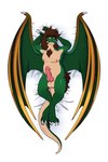 alkimos animal_genitalia animal_penis anthro balls big_balls big_penis claws countershading dakimakura dakimakura_design digital_media_(artwork) digitigrade dragon erection european_mythology forest_dragon genitals green_body hair hi_res horn knot looking_at_viewer lying male mane mythological_creature mythological_scalie mythology nipples nude on_back penile_spines penis presenting riboo ridged_penis scalie simple_background slightly_chubby smile solo tail tan_body tan_countershading tuft western_dragon wings yellow_eyes