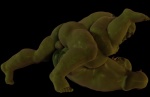 3d_(artwork) anal anal_penetration balls bartol biceps big_muscles black_background butt digital_media_(artwork) duo feet genitals green_body green_skin hairy humanoid humanoid_feet lying male male/male male_penetrated male_penetrating male_penetrating_male muscular muscular_male not_furry nude orc pecs penetration penis plantigrade sex simple_background tiptoes tusks