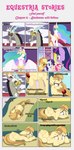 absurd_res accessory alice_goldenfeather_(estories) angry anthro applejack_(mlp) asking_why black_border border brown_spots chimera clothing cowboy_hat discord_(mlp) draconequus earth_pony english_text equid equine estories eyes_closed female feral fluttershy_(mlp) folded_wings freaking_out friendship_is_magic grass group hair_accessory hasbro hat headgear headwear hi_res horn horse inside looking_back male mammal mane_six_(mlp) my_little_pony mythological_creature mythological_equine mythology offscreen_character on_model outside pegasus pinkie_pie_(mlp) plant pony princess_celestia_(mlp) rainbow_dash_(mlp) rarity_(mlp) regalia spots spread_wings text twilight_sparkle_(mlp) unicorn wide_eyed winged_unicorn wings