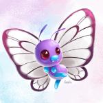 1:1 2016 ambiguous_gender arthropod butterfree digital_media_(artwork) digital_painting_(artwork) generation_1_pokemon insect lepidopteran nintendo pokemon pokemon_(species) solo tsaoshin wings