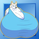 1:1 2018 anthro bedroom_eyes big_breasts black_eyebrows black_nose blue_background blue_clothing blue_eyes blue_shirt blue_tank_top blue_topwear brasslion breasts bust_portrait canid canine cheek_tuft cleavage closed_smile clothed clothed_anthro clothed_female clothing colored digital_drawing_(artwork) digital_media_(artwork) english_description eyebrows eyelashes facial_tuft female female_anthro fur hair half-closed_eyes huge_breasts hyper hyper_breasts looking_at_viewer mammal miranda_(mach.kick) mouth_closed muscular muscular_anthro muscular_female mythological_canine mythological_creature mythology narrowed_eyes outline portrait seductive shaded shirt signature simple_background simple_shading smile smiling_at_viewer solo tan_inner_ear tank_top topwear tuft werecanid werecanine werecreature werewolf white_body white_fur white_hair yellow_outline