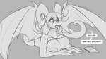 16:9 2022 after_transformation anthro big_breasts book breasts clothing digital_drawing_(artwork) digital_media_(artwork) dragon english_text eyewear female glasses growth huge_breasts magic_user membrane_(anatomy) membranous_wings monochrome mythological_creature mythological_scalie mythology scalie solo species_transformation speech_bubble spellbook tail text torn_clothing transformation transformation_through_magic watsup widescreen wings