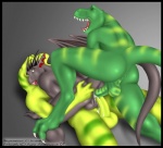 2007 agroalba anal anal_penetration anthro anus backsack balls black_body black_border black_scales bodily_fluids border butt claws cum cum_in_ass cum_inside cumshot digital_media_(artwork) dinosaur double_anal double_penetration dragon ejaculation erection feet genital_fluids genitals green_body green_scales group group_sex hindpaw horn intersex intersex/male male male/male male_penetrated male_penetrating male_penetrating_male maleherm maleherm/male membrane_(anatomy) membranous_wings mythological_creature mythological_scalie mythology nude orgasm paws penetration penis prehistoric_species pussy reptile sandwich_position scales scalie sex simple_background spread_legs spreading striped_genitalia striped_penis stripes tail teeth threesome tongue trio wings yellow_body yellow_scales