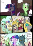 2013 arthropod asinus bandage black_eye_(injury) bonbon_(mlp) bruised changeling clothed clothing comic cranky_doodle_donkey_(mlp) cutie_mark dialogue digital_media_(artwork) donkey earth_pony english_text equid equine fan_character feathered_wings feathers female friendship_is_magic fur green_body green_feathers green_fur group hair hasbro horn horse lyra_heartstrings_(mlp) male mammal mane matilda_(mlp) metal_(artist) multicolored_hair my_little_pony mythological_creature mythological_equine mythology pegasus pony purple_hair red_eyes ring royal_guard_(mlp) text twilight_sparkle_(mlp) two_tone_hair unicorn white_hair wings yellow_eyes