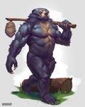 2023 4:5 abs absurd_res anthro bear beehive biceps biped black_body black_fur buckovskiart crotch_tuft digital_media_(artwork) fur grass hi_res holding_object male mammal muscular muscular_anthro muscular_male muscular_thighs nipples nude pecs plant plantigrade quads solo sun_bear tan_body tan_fur thick_thighs tuft ursine vein veiny_arms veiny_muscles walking werecreature wereursid