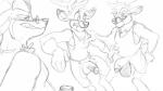 16:9 2017 age_difference anthro arthur_(furfragged) balls bottomless clothed clothing deer digital_media_(artwork) eyewear flaccid foreskin furfragged genitals group hi_res imminent_rape imminent_sex line_art male male/male mammal mature_anthro mature_male monochrome moobs older_male penis simple_background sino_(furfragged) sketch slightly_chubby smile surprise white_background widescreen younger_male