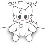 1:1 2024 ambiguous_gender anthro blista_kanjo blush digital_drawing_(artwork) digital_media_(artwork) domestic_cat felid feline felis fur hi_res looking_at_viewer mammal meme plushie silly_cat_(mauzymice) simple_background sitting smug solo tail white_background white_body white_fur