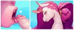 2018 anthro blush bodily_fluids comic cyancapsule domestic_pig dripping duo emelie_(cyancapsule) equid equine erection fellatio female femboy foreskin frenulum_lick genitals glans green_eyes hair heart_symbol hi_res horse humanoid_genitalia humanoid_penis licking lips long_hair male mammal nila_(cyancapsule) open_mouth oral penile penis penis_lick pink_body pink_glans pink_hair pink_nose pink_skin ponytail saliva saliva_drip saliva_on_penis sex suid suina sus_(pig) tongue tongue_out white_body white_ears white_penis white_skin