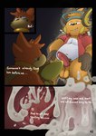 absurd_res alolan_form alolan_raichu anthro balls bodily_fluids buizel clothed clothing comic comic_panel cum cum_inside desmond_(gralicbutter) english_text excessive_cum excessive_genital_fluids generation_1_pokemon generation_4_pokemon generation_7_pokemon genital_fluids genitals gralicbutter group hi_res internal internal_anal leaking male male/male nintendo pancake_(gralicbutter) penis pokemon pokemon_(species) precum raichu regional_form_(pokemon) tapering_penis text trio