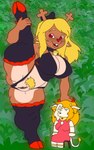 5:8 anthro antlers bell bell_collar big_breasts big_pubes blonde_hair body_hair breasts brown_body brown_fur butt cleavage clothed clothing collar colored_nails deer deltarune duo felid female freckled_face freckles fur genitals hair hairy_pussy hi_res horn hybrid inner_ear_fluff jewelry liger mammal multicolored_body nails new_world_deer noelle_holiday one_leg_on_ground one_leg_up open_mouth pantherine plump_labia pubes pussy raised_leg reindeer short_stack simple_background smile solo_focus splitting spread_legs spreading standing stoll teeth thick_thighs topwear tuft two_tone_body undertale_(series) whitestellar whitestellar_(character) wide_hips