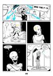 2017 animated_skeleton bone c-puff comic english_text eye_patch eyewear female fish hi_res humanoid male marine papyrus_(undertale) skeleton speech_bubble text undead undertale undertale_(series) undyne url