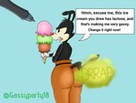 Rating: q
ID: 5598118
Date: 2025-05-25 18:33:45 -0400
Status: active
Score: 3
4:3 animaniacs animaniacs_(2020) anthro big_butt bottomwear butt clothing dessert duo english_text fart fart_cloud fart_fetish female food gloves handwear hi_res ice_cream inkblot looking_at_another male male/female male_farting mammal offscreen_character offscreen_female pants red_nose speech_bubble supersonicparty18 tail talking_to_another text upset warner_brothers yakko_warner post #5598118