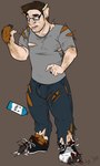 anthro anthro_transformation binturongboss bottomwear bovid bovid_horn bovine bovine_ears brown_body brown_fur brown_hair bulge cattle clenched_teeth clothing eyewear fingers fur glasses growth hair hi_res hooved_fingers hooves horn human human_to_anthro looking_at_hand looking_surprised male mammal mid_transformation milk_carton muscle_growth muscular muscular_male pants plantigrade_to_unguligrade sacred shirt shoe_burst signature simple_background solo species_transformation standing tearing_clothing teeth tight_clothing topwear torn_bottomwear torn_clothing torn_pants torn_shirt torn_shoes torn_topwear transformation wide_eyed