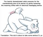 Rating: e
ID: 492420
Date: 2014-06-07 15:17:29 -0400
Status: active
Score: 204
all_fours ambiguous_gender anal anal_penetration anthro ass_up blush buttplug cobalt_snow conditional_dnp digital_drawing_(artwork) digital_media_(artwork) english_text fur imminent_sex lagomorph leporid mammal object_in_ass penetration plug_(sex_toy) rabbit sex_toy sex_toy_in_ass sex_toy_insertion simple_background sketch solo teeth text tyler_(cobalt_snow) vibrator white_background white_body white_fur post #492420