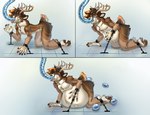 anthro belly belly_expansion belly_inflation big_belly bound deer egg eggnant expansion growth growth_sequence hi_res inflation male mammal open_mouth oviposition pregnant pregnant_anthro pregnant_male progression rapid_pregnancy sequence solo swallowing tentacles ulvbecker