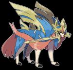 2019 4_toes absurd_res alpha_channel ambiguous_gender black_claws black_markings blue_body blue_fur blue_tail blue_wings canid canine claws competitive_pokemon_lore crowned_sword_zacian digital_drawing_(artwork) digital_media_(artwork) eye_markings facial_markings feet feral fluffy frown full-length_portrait fur generation_8_pokemon head_markings hi_res holding_melee_weapon holding_object holding_sword holding_weapon legendary_pokemon looking_at_viewer mammal markings melee_weapon mouth_hold multicolored_body multicolored_eyes multicolored_fur natural_armor nintendo object_in_mouth official_art outline pink_nose pokemon pokemon_(species) portrait pseudo_clothing quadruped red_body red_eyes red_fur red_tail simple_background snout solo spikes standing sword sword_in_mouth tail tan_body tan_fur tendrils toe_claws toes transparent_background two_tone_eyes two_tone_tail two_tone_wings unknown_artist weapon white_body white_fur wings yellow_body yellow_eyes yellow_fur yellow_wings zacian