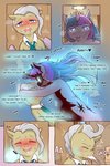 2:3 after_orgasm after_sex afterglow age_difference blue_eyes blue_hair blush bodily_fluids cold-blooded-twilight comic cutie_mark dialogue english_text equid equine female female/female friendship_is_magic fur glowing glowing_eyes grey_hair hair hasbro heart_symbol hi_res horn hungry mammal mature_female mayor_mare_(mlp) multicolored_body multicolored_fur multicolored_hair my_little_pony mythological_creature mythological_equine mythology name_drop older_female pink_hair purple_eyes purple_hair sweat tears text tongue tongue_out twilight_sparkle_(mlp) unicorn wings yellow_body yellow_wings younger_female