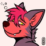 1:1 anthro blush canid canine canis digital_media_(artwork) fur hi_res icon looking_at_viewer male mammal nicohhusky solo toony