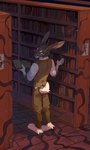 Rating: s
ID: 4926772
Date: 2024-07-18 11:21:18 -0400
Status: active
Score: 35
4_toes 5_fingers absurd_res anthro barefoot biped book bookshelf bottomwear brown_bottomwear brown_clothing brown_pants brown_topwear brown_vest cheek_tuft clothed clothed_anthro clothed_male clothing corzh77 eyewear facial_tuft feet fingers floor full-length_portrait fully_clothed fully_clothed_anthro fully_clothed_male fur furniture glasses green_eyes green_sclera grey_body grey_ears grey_fur hi_res high-angle_view holding_book holding_object humanoid_hands inside lagomorph leporid library long_ears looking_at_viewer looking_back looking_back_at_viewer male male_anthro mammal mouth_closed narrowed_eyes pants plantigrade portrait rabbit rolled_up_sleeves round_glasses scut_tail shirt short_tail solo standing tail three-quarter_view tinted_glasses toes topwear tuft vest wearing_glasses whiskers white_body white_clothing white_fur white_shirt white_topwear post #4926772