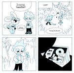 Rating: s
ID: 5249365
Date: 2024-12-17 18:48:58 -0500
Status: active
Score: 15
4_panel_comic absurd_res animal_crossing anthro biped black_eyes black_text bottomwear chibi closed_smile clothed clothing comic cuff_(restraint) dialogue duo english_text exclamation_point eyebrows eyelashes eyes_closed female footwear gag hair half-closed_eyes hands_behind_back happy hi_res holding_object holding_shovel holding_tool human lagomorph leporid looking_at_another looking_at_object male mammal markings mask mole_(marking) mouth_closed musical_note musical_symbol narrowed_eyes nintendo open_mouth open_smile outside pants plant question_mark rabbit restraints shirt shoes shovel shrub smile spanking_paddle speech_bubble standing symbol talking_to_another text text_box tongue tools topwear tree villager_(animal_crossing) yarharcannon post #5249365