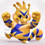 1:1 2017 ambiguous_gender anthro digital_media_(artwork) digital_painting_(artwork) electabuzz generation_1_pokemon looking_at_viewer mammal nintendo pokemon pokemon_(species) solo tsaoshin