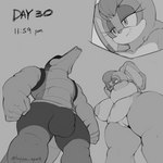 1:1 anthro balls_outline big_breasts breasts bulge clothed clothed/nude clothed_anthro clothed_male clothing crocodile crocodilian detailed_bulge duo female genital_outline genitals hi_res kappa_spark lagomorph leporid male male/female mammal mature_female meme monochrome muscular muscular_anthro muscular_male nipples no_nut_november nude nude_anthro penis_outline pussy rabbit reptile scalie sega slightly_chubby slightly_chubby_female smile smirk sonic_the_hedgehog_(series) thick_thighs vanilla_the_rabbit vector_the_crocodile