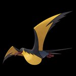 1:1 2022 alpha_channel ambiguous_gender beak black_body black_eyes black_feathers blue_eyes border brown_feet digital_drawing_(artwork) digital_media_(artwork) feathers feet feral flying generation_9_pokemon grey_body grey_feathers kilowattrel nintendo official_art pokemon pokemon_(species) smile solo spread_wings transparent_border unknown_artist wings yellow_body yellow_feathers