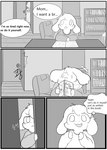 alternate_version_at_source anthro asriel_dreemurr base_three_layout blockage_(layout) book boss_monster_(undertale) bovid caprine clothed clothing comic consent_themes dialogue door_slam english_text female four_frame_image furniture ganghandog greyscale hard_translated holding_book holding_object horizontal_blockage male mammal miscommunication monochrome open_mouth open_smile reading reading_book sans_(undertale) shirt smile speech_bubble text third-party_edit thought_bubble three_row_layout topwear toriel translated translation_edit undertale undertale_(series) young young_anthro