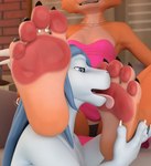 3d_(artwork) 4_toes anthro barefoot canid canine chutos claws diane_foxington digit_ring digital_media_(artwork) dreamworks duo feet female female/female foot_fetish foot_focus foot_grab foot_lick foot_on_shoulder foot_play footrest fox hi_res hindpaw humanoid_feet jewelry licking mammal necklace pawpads paws pink_pawpads plantigrade plantigrade_pawpads raised_foot ring sera_(sera) soles teasing teasing_viewer teasing_with_feet the_bad_guys toe_claws toe_ring toes tongue tongue_on_foot tongue_out