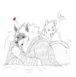 Rating: s
ID: 5726628
Date: 2025-07-22 13:25:49 -0400
Status: active
Score: 24
anthro arm_wrapping arm_wraps blue_eyes bottomwear butt canid canine canis cheek_tuft cloak clothing death_(puss_in_boots) dialogue dreamworks duo emanata fabric facial_tuft fist flipping_over fluffy fox fuzzy half-closed_eyes haru_(haru_karoto) harukaroto head_tuft heart_symbol hi_res inner_ear_fluff looking_at_butt looking_back looking_down lying male male/male mammal monochrome motion_lines narrowed_eyes neck_tuft on_front pants pointy_ears poncho prick_ears puss_in_boots_(franchise) red_eyes romantic romantic_couple shirt simple_background size_difference smile smirk speech_bubble tail text topwear tuft turn_over turning_around white_background wolf wrapped_arms wraps post #5726628
