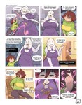 2023 absurd_res anthro asgore_dreemurr big_breasts big_butt boss_monster_(undertale) bottomwear bovid breasts butt caprine chair chara_(undertale) cleavage cleavage_cutout clothed clothing cumbread cutout dialogue digital_media_(artwork) dress duo english_text eyes_closed female frisk_(undertale) fur furniture goat hi_res horn human inside magic mammal mature_female pants sitting smile sore speech_bubble sweater text topwear toriel undertale undertale_(series) white_body white_fur