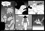 absurd_res ailurid bear bear213 black_and_white comic english_text hi_res kuma's_tale kuma_grizzly lillie_krasnie mammal monochrome profanity red_panda tale_of_tails text