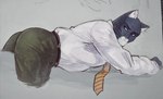 Rating: q
ID: 2867318
Date: 2021-08-06 23:15:35 -0400
Status: active
Score: 78
anthro arm_support biped black_body blacksad butt clothed clothing domestic_cat felid feline felis fur hi_res john_blacksad looking_back male mammal necktie seductive shirt solo topwear vhkansfweer whiskers white_clothing white_shirt white_topwear post #2867318