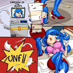 1:1 absurd_res anthro big_breasts biped breasts broken_heel clothing comic crossgender eulipotyphlan female footwear grillo grillofernandez hedgehog hi_res high_heels lipstick makeup mammal office office_clothing sega shoes solo sonic_the_hedgehog sonic_the_hedgehog_(series) wide_hips