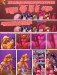 2022 absurd_res animal_genitalia animal_penis anthro applejack_(mlp) balls big_macintosh_(mlp) blush bottomless breasts clothed clothing comic dialogue digital_media_(artwork) dragon earth_pony english_text equid equine equine_genitalia equine_penis eyebrows eyewear female fingers fluttershy_(mlp) friendship_is_magic genitals glasses group hasbro hi_res horn horse interspecies male male/female mammal mane_six_(mlp) muscular muscular_female my_little_pony mythological_creature mythological_equine mythological_scalie mythology nipples nude open_mouth pegasus penis pinkie_pie_(mlp) pony profanity rainbow_dash_(mlp) rarity_(mlp) scalie spike_(mlp) spread_legs spreading tail text thebigbadwolf01 twilight_sparkle_(mlp) unicorn vein wings