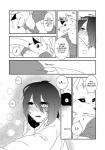 anthro canid canine canis clothing comic dialogue english_text female fur hi_res human ill kemono lila_(kashiwagi_aki) male mammal monochrome text translated wolf yakantuzura young zinovy