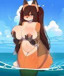 Rating: e
ID: 5639620
Date: 2025-06-13 14:11:13 -0400
Status: active
Score: 47
anthro barely_visible_genitalia barely_visible_vulva big_breasts biped blush bodily_fluids bonniblair breasts canid canine detailed_background female fox fur genitals hair hi_res holding_breast lactating looking_at_viewer mammal one_eye_closed orange_body orange_fur outside partially_submerged pupils smile solo thick_thighs three-quarter_view vulva water wink post #5639620