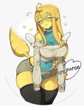 Rating: q
ID: 5604762
Date: 2025-05-28 14:56:25 -0400
Status: active
Score: 42
anthro big_breasts blonde_hair blue_body breasts cleavage clothed clothing curvy_figure dunsparce eyes_closed eyewear female footwear generation_2_pokemon glasses hair hi_res knee_highs knee_socks legwear long_hair multicolored_body navel nintendo pokemon pokemon_(species) simple_background socks solo tail togetoge two_tone_body wearing_glasses white_background wide_hips yellow_body post #5604762