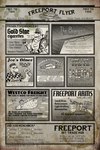 2019 2:3 advertisement aircraft ammunition anthro apple apron avian back_cover beak biped bird cigarette clothed clothing cloud comic cover dessert doughnut duo english_text fake_advertisement flyer_(pamphlet) food fruit gun hat headgear headwear hi_res male monochrome pamphlet pastry plant ranged_weapon rifle text tristikov vehicle weapon