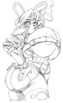 Rating: q
ID: 5540353
Date: 2025-04-30 21:07:12 -0400
Status: active
Score: 13
2017 absurd_res anthro areola areola_slip belt_bra big_breasts big_butt bottomwear breasts butt butt_pose cigarette cigarette_smoke clothed clothing dated english_description eyebrow_through_hair eyebrows female goudadunn hair hi_res huge_breasts hyper hyper_breasts lagomorph leporid maddy_(bulumble-bee) mammal monochrome open_clothing open_topwear portrait pose rabbit shorts signature sketch smoke smoking smoking_cigarette solo three-quarter_portrait topwear translucent translucent_hair post #5540353